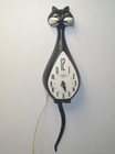 Vintage 1960s Plug In Electric Spartus Kit Cat Novelty Wall Clock - See Video