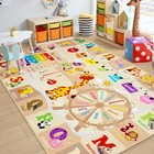  Educational Kid Area Rug For Playroom  7x10 Feet Tpr Non Slip Kids Classroom 