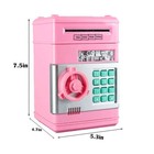 Piggy Bank  Pink Atm Electronic Cash Coin Box  Money Saving Box Atm Toy For Kids