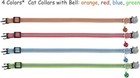Cat Collar With Bell 4 Pack Durable Breakaway Adjustable Reflective Cat Collars