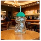 2026 New Starbucks Green Bear Cup Limited Edition Glass Cup Xmas Gift 591 Ml