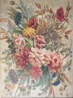 Monumental 19th Century Floral Butterfly Oil Painting Period Gilt Frame