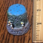 Thimble Resin Hand Painted Alaska Puffins
