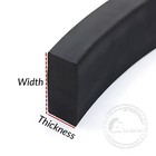 Solid Nitrile Rubber Nbr Seal Strip Square Oil Resistance Thickness 4mm - 70mm