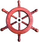 Nauticalmart Ship Wheel 6  Wood And Brass Nautical Decor Handmade Captains Steer