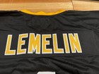 Reggie Lemelin Custom Sewn Autographed Boston Bruins Jersey Jsa