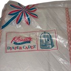 Vtg Rare Nursery Diaper Caddy Stacker Sack Hangs On Hangar Kleinert   s Baby Nos