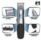 Groomsman Rechargeable Beard Trimmer Kit For Mustaches Nose Hair And Light De   