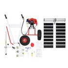 43cc Gas Power Handheld Sweeper Broom Driveway Turf Artificial Grass Snow Clean