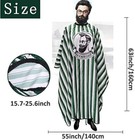 Professional Striped Hair Cutting Cape Waterproof Salon Hairdresser Barber Gown