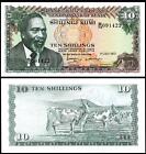Kenya 10 Shillings 1977  Unc  2 Pcs Pair  Consecutive  P-12c  Sign 5