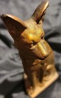 German Shepherd   Guilt Bronze   Door Stop   Cast Iron   Dog Statue   Antique 