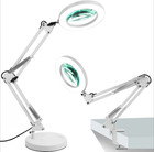 10x Led Magnifier Desk Lamp Clamp Base Magnifying Light For Reading Craft Work