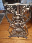 Antique Wilcox   Gibbs Treadle Sewing Machine Double Footed Cast Iron Base Stand