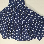 Vtg Home Made Dress Toddler Girls 2t Navy White Polka Dots Nautical Flared Skirt