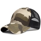 Mens Trucker Hat Mesh Back Snapback Baseball Cap Plain Solid Blank Curved Visor