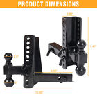2 5  Receiver 11  Drop rise Adjustable Tow Hitch Dual Ball Mount Trailer 15000lb