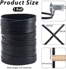 5 47 Yards Black Flat Genuine Leather Cord For Jewelry Making 1cm Cowhide String
