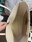 Coach City Tote White Chalk Logo Stitching Magnetic Gold Hardware Inner Pockets