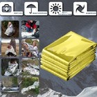 100 Pcs Medical Emergency Thermal Blanket Mylar Trauma Military Survival Gold