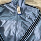 Women   s Adidas Originals Loose Fit Windbreaker Size Medium Blue New With Tag