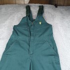 Vintage Pella Overalls Mens 28 Short Green Workwear Bib Medical Logo Usa Made