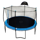 Bounce Pro 14  Trampoline And Safety Enclosure With Basketball Goal Hoop Outdoor