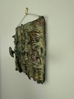 Benin Warrior And Attendants Bronze Plaque  8  H  7 5  W  2  D