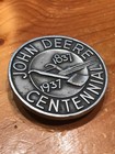 Vintage John Deere Centennial 1837 - 1937 Round Belt Buckle