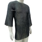 Handmade Chainmail Shirt Mild Steel 9mm Riveted Flat Ring Medieval Knight Armor