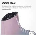 Nattork Blue pink Figure Skates Excellence Stainless Steel Blades Ice Size 8
