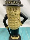 Vintage Cast Iron Doorstop still Bank Mr Peanut Planters 11 1 2in Tall Heavy