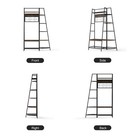 72 tall Rustic Bookcase Etagere Bookshelf Open Storage Display Rack Clothes Rack