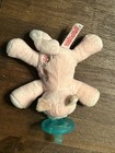 Htf Wubbanub Plush Pink Fox With Flowers Pacifier