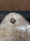 Vintage Carved Wood Polychome Putti Santos Cherub Head Chippy Paint Angel Wings