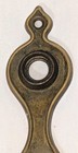 Beautiful Vintage Bronze     Brass      Art Deco Doorknob Escutcheon Back Plate 
