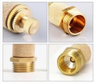 5pcs Sinter Bronze Pneumatic Muffler Silencer Air Flow Speed Control 1 4  Valve