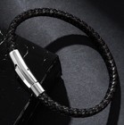 Men Women Boy 5mm Black And Brown Braided Genuine Leather Hand Bracelet 6 5-9 