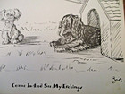 Comical 1937 Spaniel pekingese Illustration-zito-see My Etchings -framable