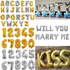 16  40  Gold Silver Letter Number Foil Balloon Wedding Birthday Party Supplies