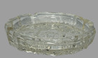 Vtg Cut Glass Style Anchor Hocking Stars Rays Ashtray Mid Century Trinket Bowl