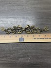 Vintage Ornate Brass Pediment Ribbon 9    Floral French Furniture Decoration 106 