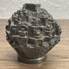 Vintage Silver Plated City Of Jerusalem Paperweight Travel Souvenir Kg
