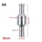 2x 8mm Inline One-way Non-return Check Valve Auminium Fuel Water Gas Air Vacuum