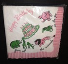 Lot 75 Vintage Paper 50 s 60 s Childrens Birthday Party Napkins Animals Nos 3pkg