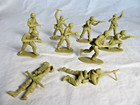 Airfix   Marx Wwii German Afrika Korp Toy Soldiers X 20- Copies -  54mm  - Tan