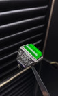 Certified Rare Natural Perfect High Ice Green Emerald Jade Jadeite Men s Rings