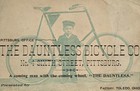Vintage Dauntless Bicycle Co  Antique Cycle Adorable Boy Trade Card Toledo  Ohio