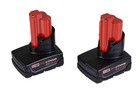 Milwaukee M12 48-11-2412 12 Volt 3 0 Ah Xc Red Lithium Batteries 2 Pack
