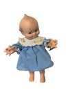 Vtg Cameo Kewpie 15  Girl Doll Jesco Rose O neill Nojo Blue Gingham Dress